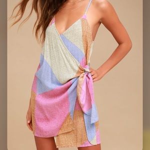 O’Neill Marlo Beige Multi Print Wrap Dress